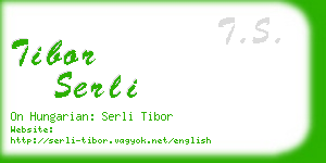 tibor serli business card